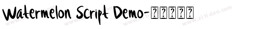Watermelon Script Demo字体转换